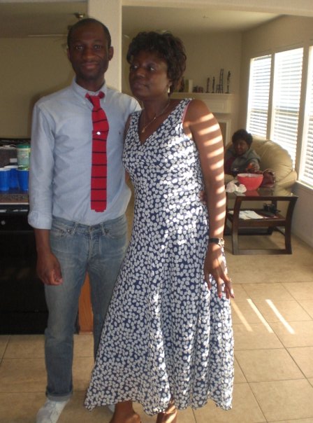We had a Mothers day get together the day after my graduation. My mom insisted on taking a picture with Niyi.